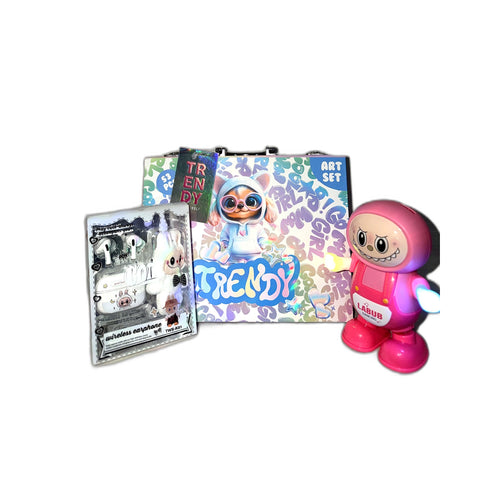 Combo Día del Niño: Set de Arte Trendy 53 pzs + Robot y Auricular Labubu de Regalo